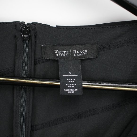 White House Black Market Black Polka Dot Dress - Picture 4 of 5